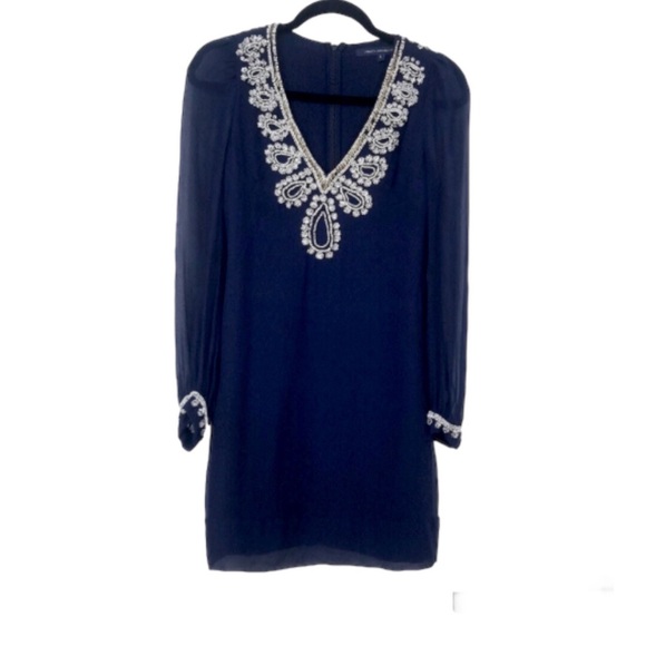 French Connection Beaded Silk Dress - Picture 4 of 7